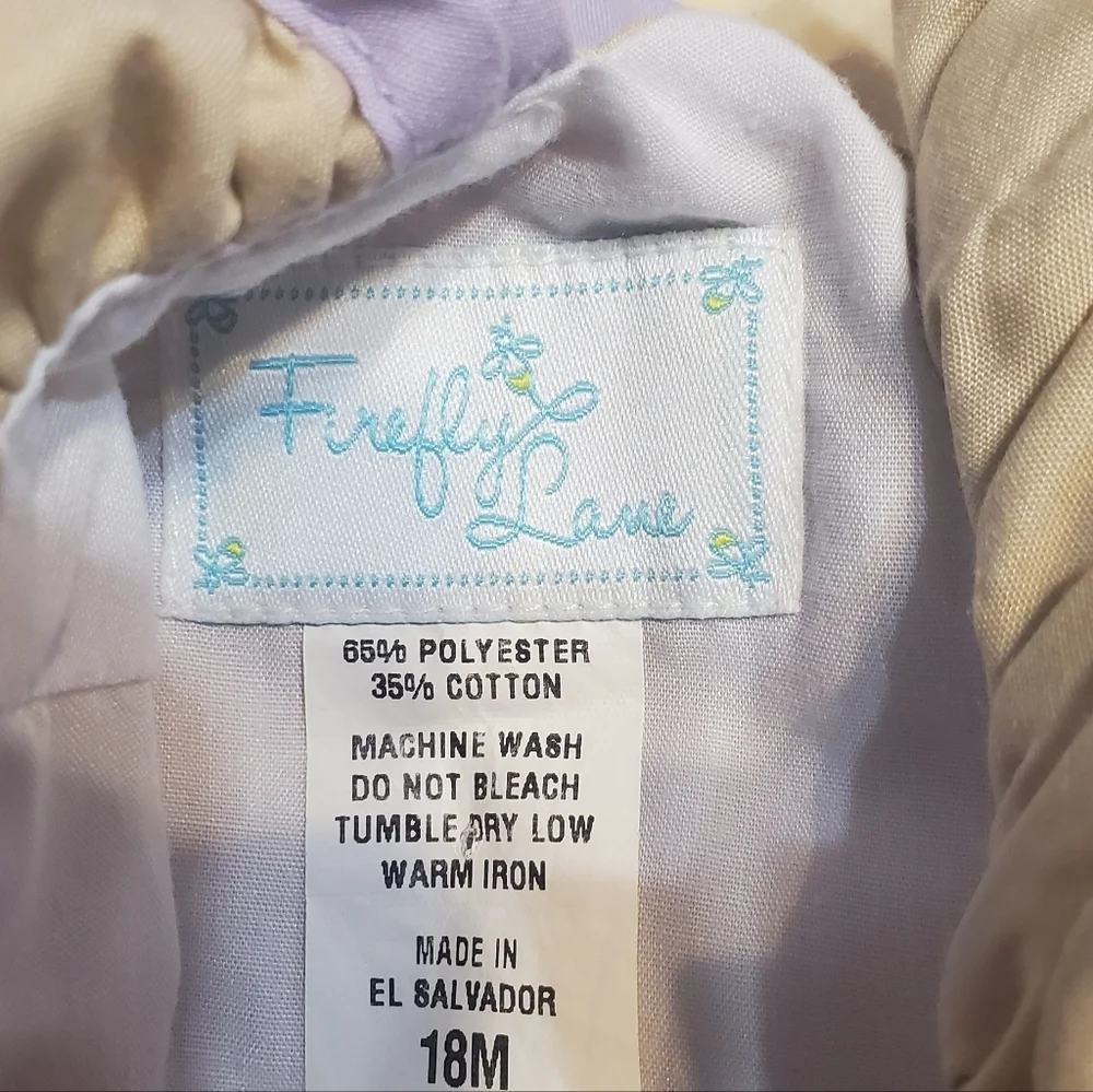 Firefly Lane Baby Girl Easter Bunny Rabbit Bubble Romper 18M